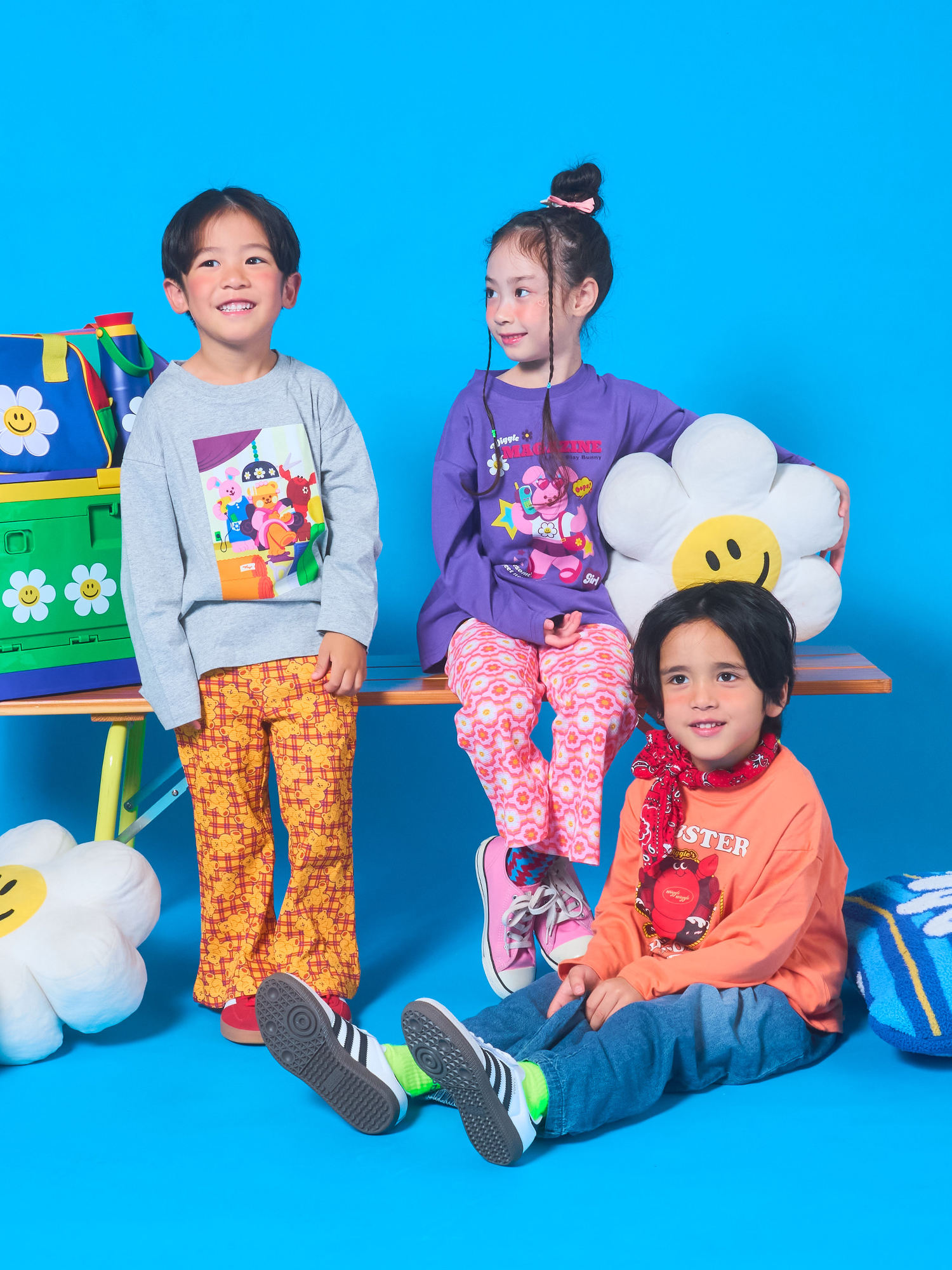wigglewiggle キッズ 半袖Tシャツ ショートパンツ