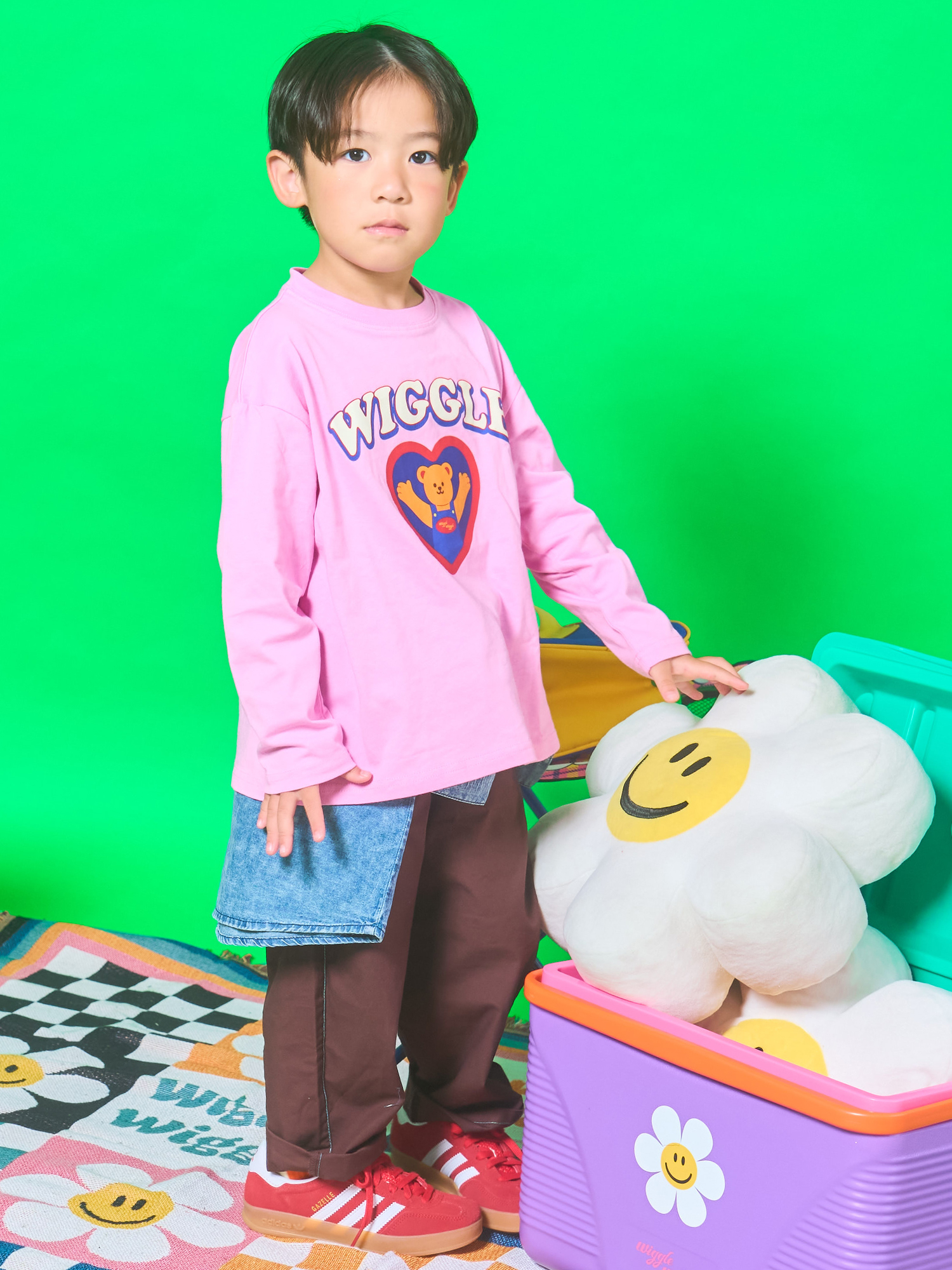 wigglewiggle キッズ 半袖Tシャツ ショートパンツ