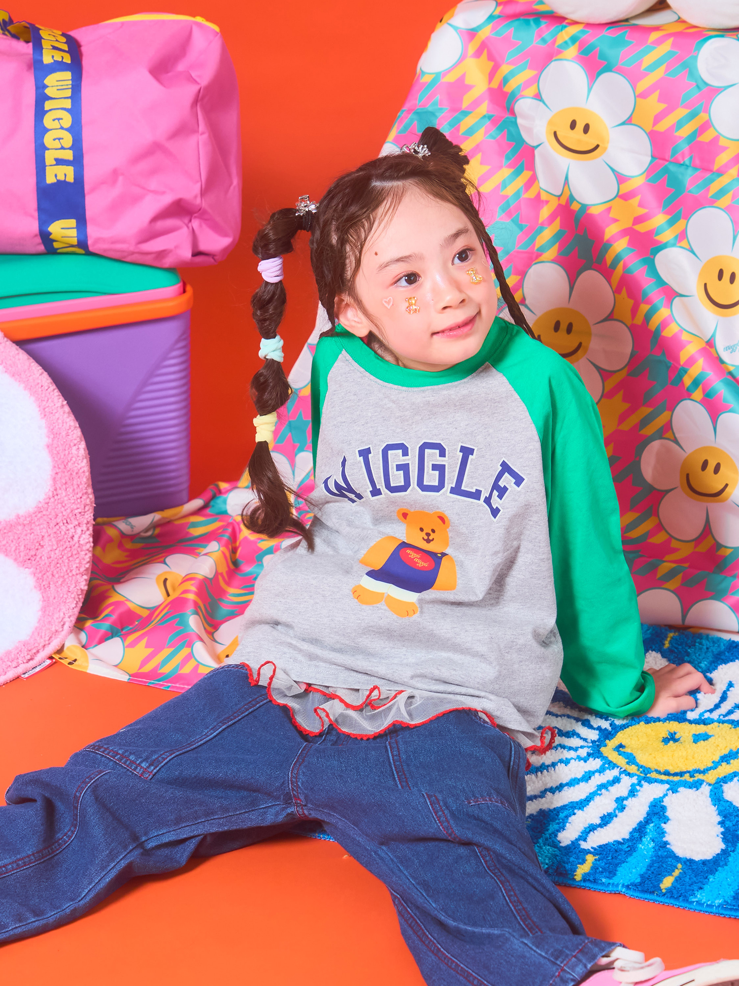 wigglewiggle キッズ 半袖Tシャツ ショートパンツ