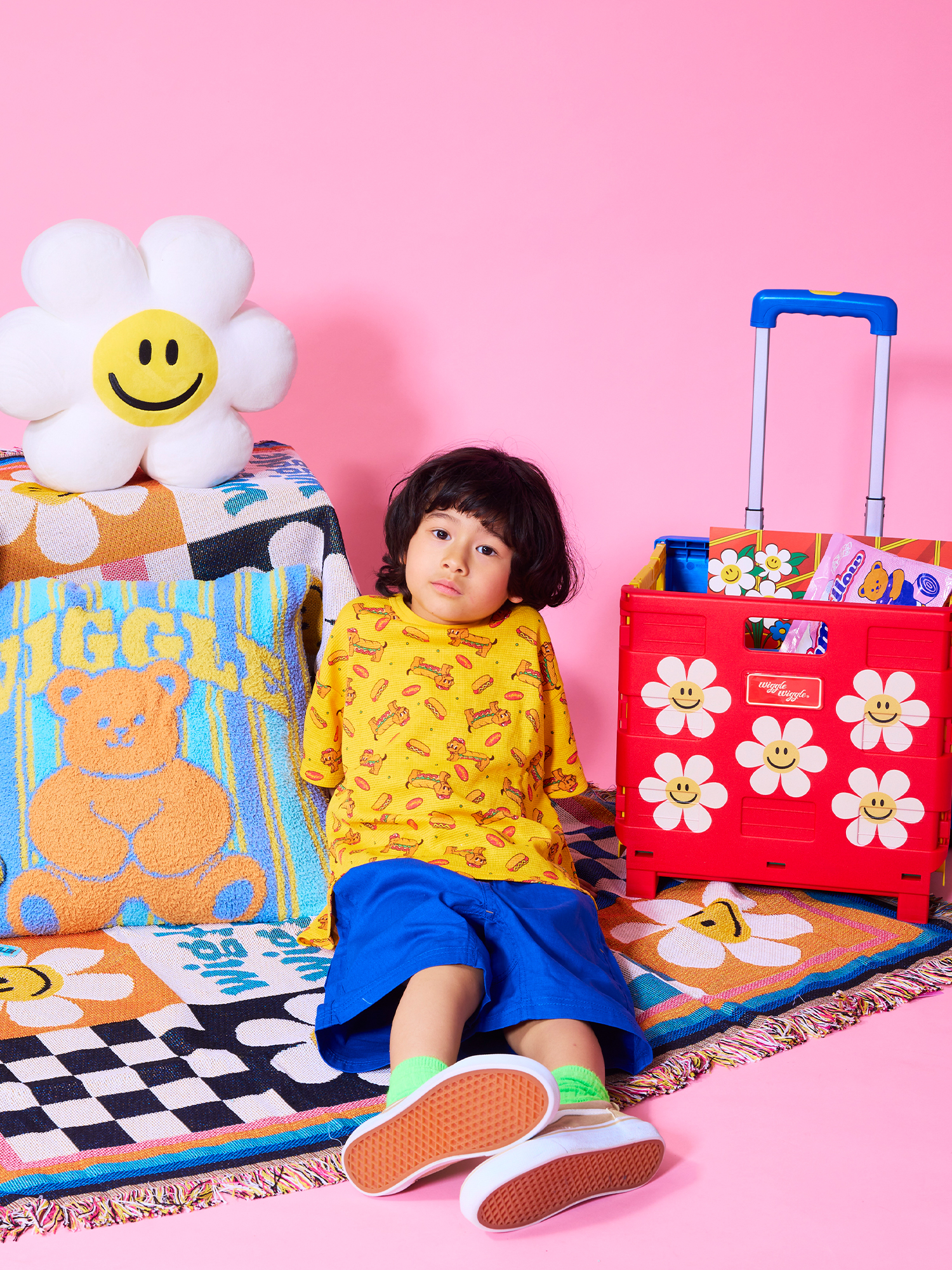 wigglewiggle キッズ 半袖Tシャツ ショートパンツ