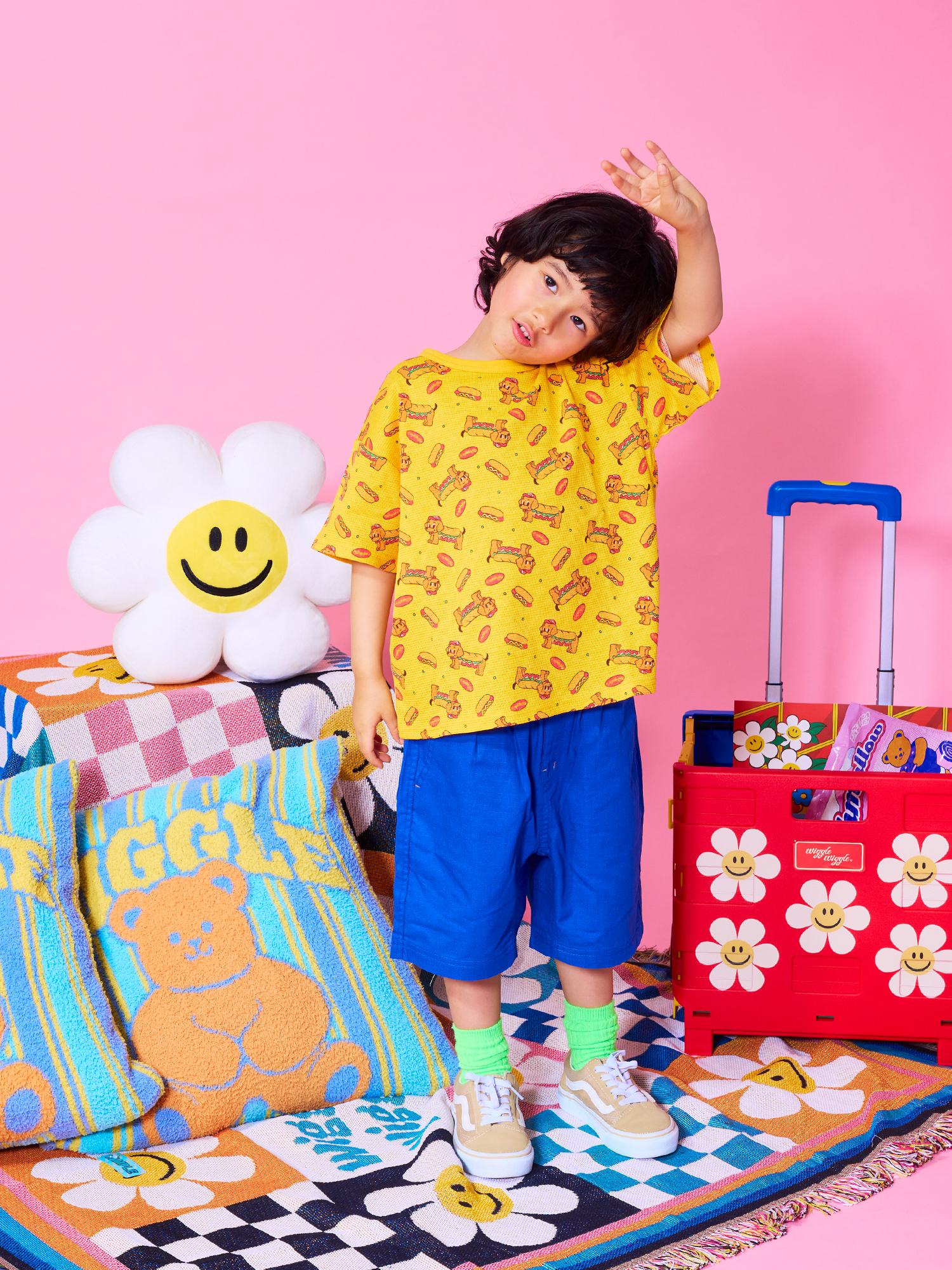 wigglewiggle キッズ 半袖Tシャツ ショートパンツ