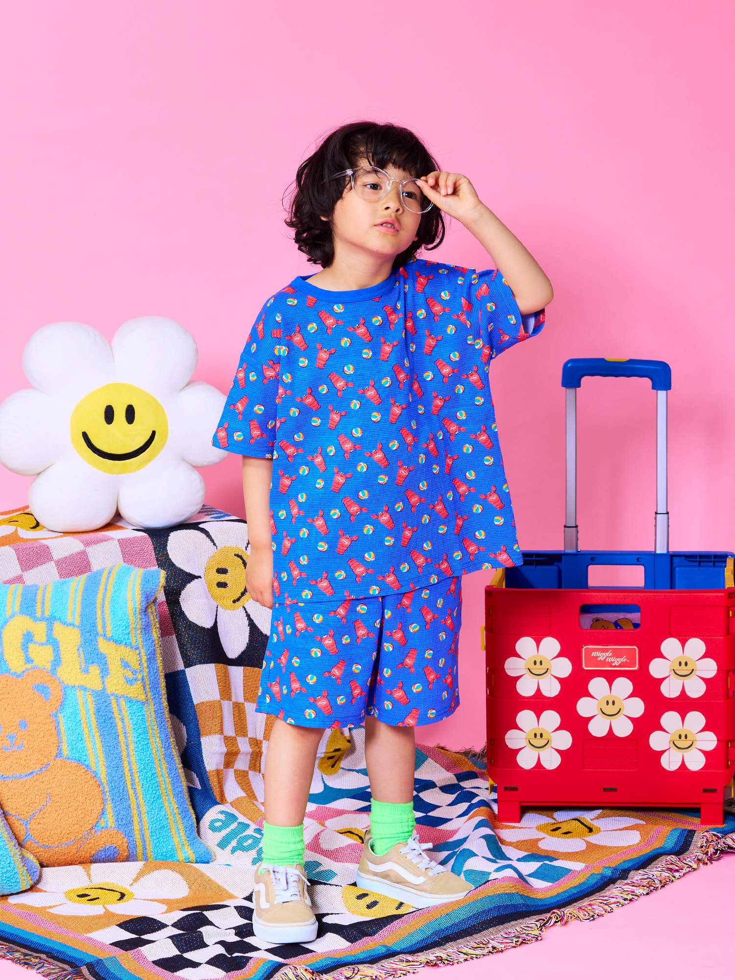 wigglewiggle キッズ 半袖Tシャツ ショートパンツ