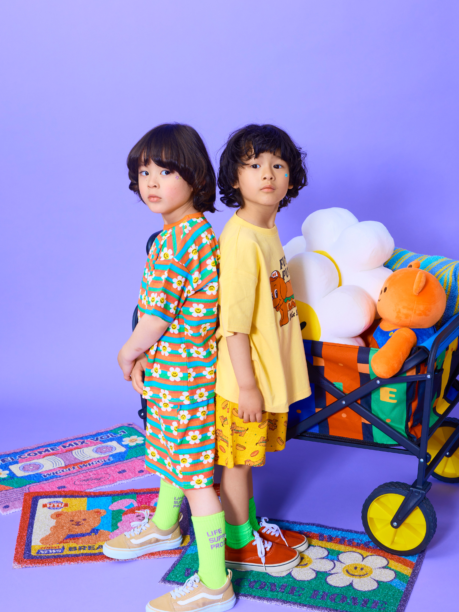 wigglewiggle キッズ 半袖Tシャツ ショートパンツ