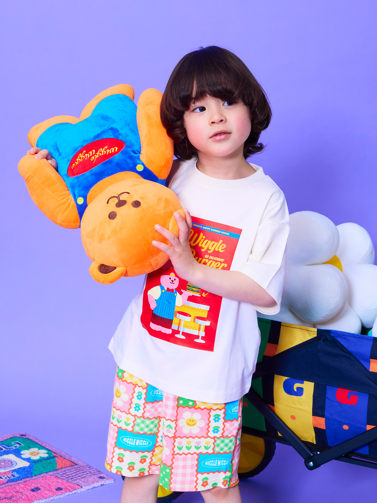 wigglewiggle キッズ 半袖Tシャツ ショートパンツ