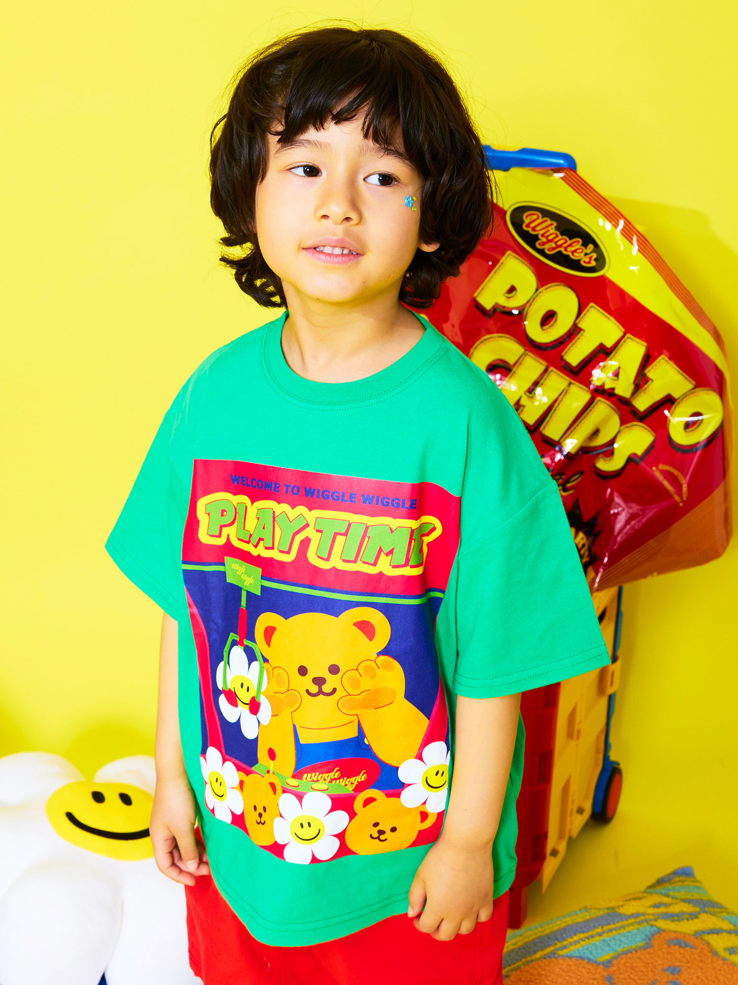 wigglewiggle キッズ 半袖Tシャツ ショートパンツ