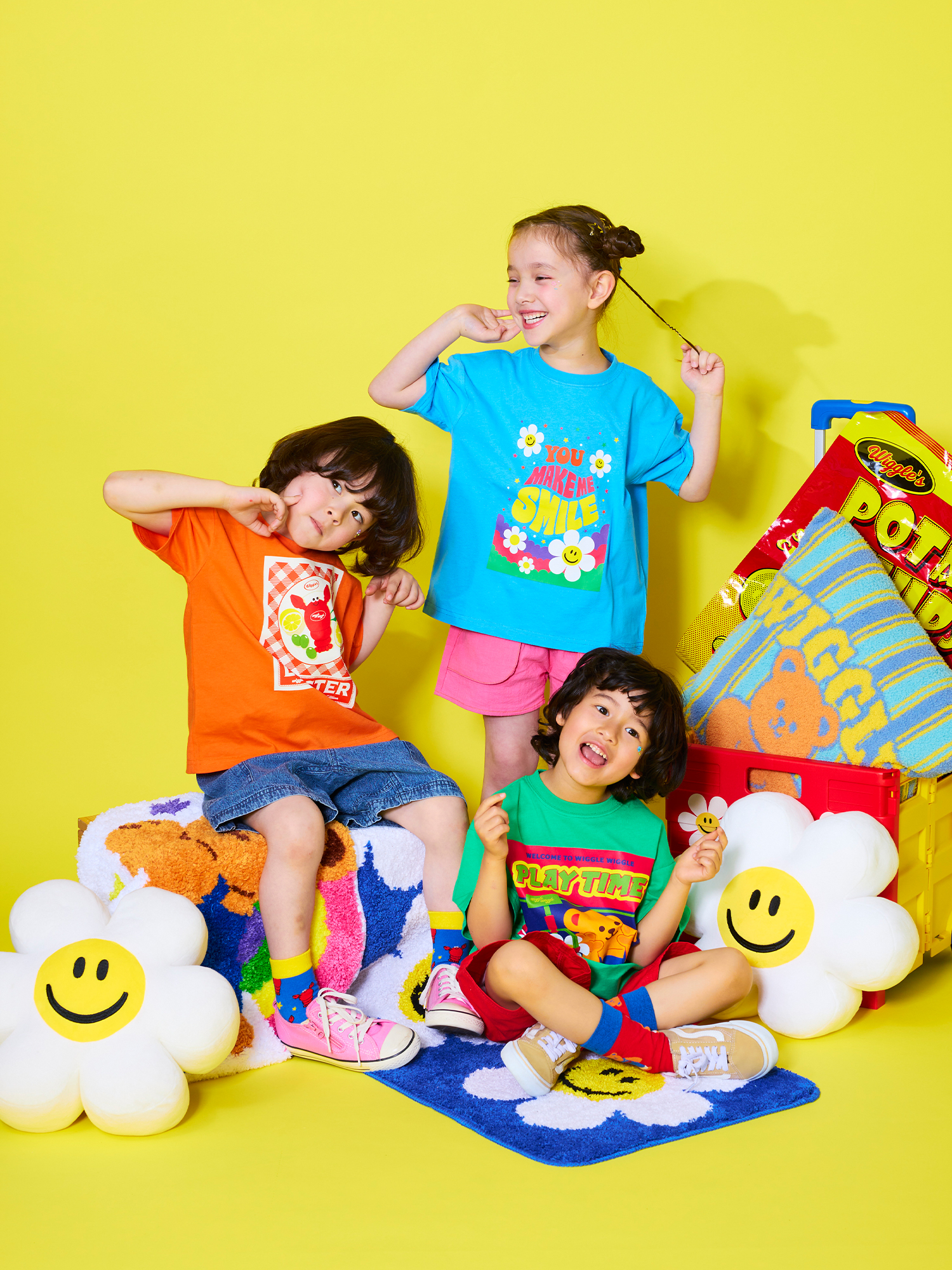 wigglewiggle キッズ 半袖Tシャツ ショートパンツ