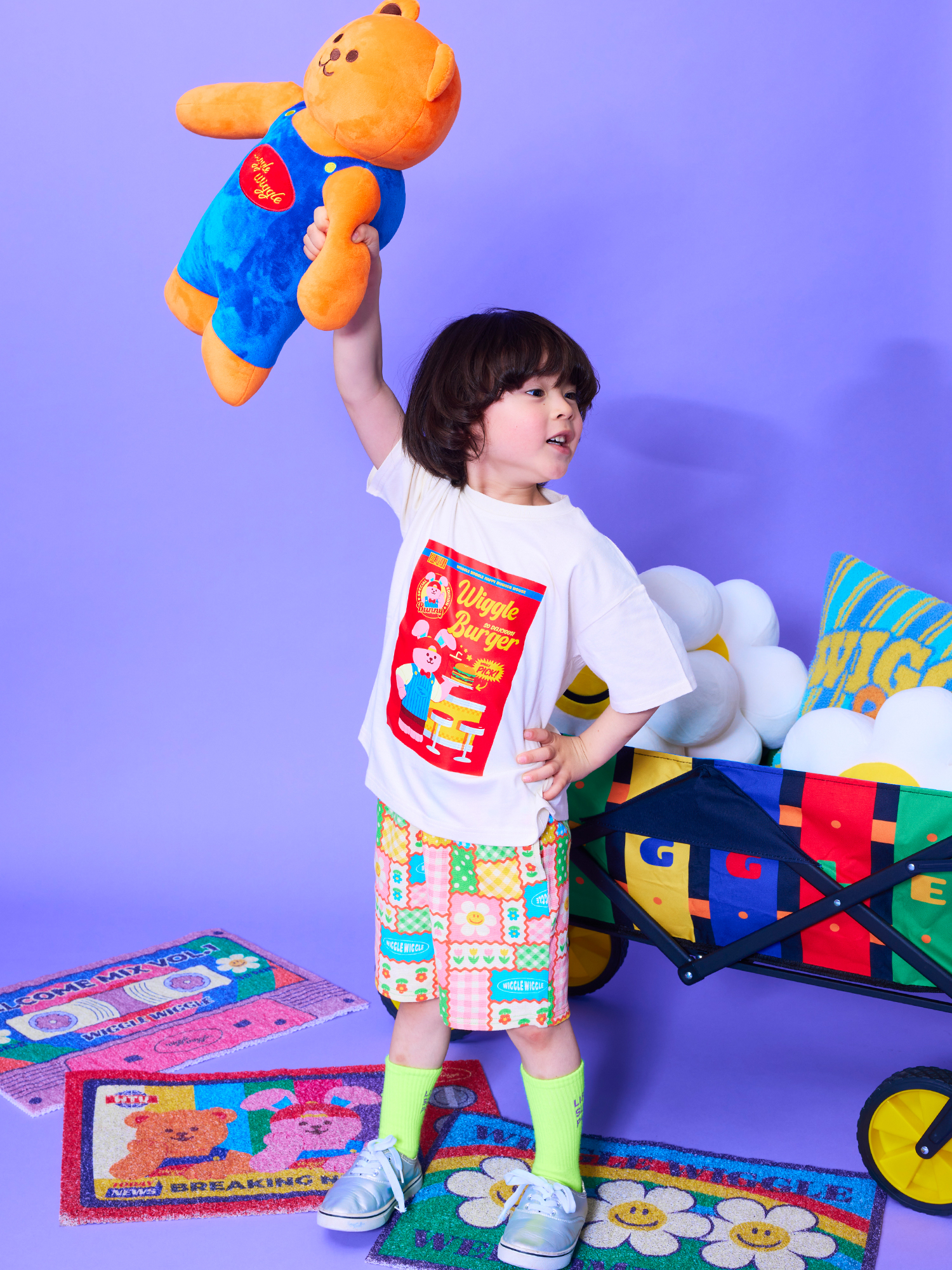 wigglewiggle キッズ 半袖Tシャツ ショートパンツ