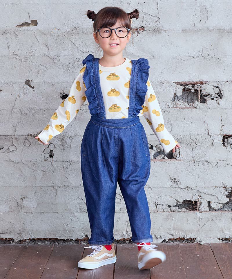 COTTON from U.S.A デニム3WAYフリルサロペット ｜ ボトムス ｜ 子供服