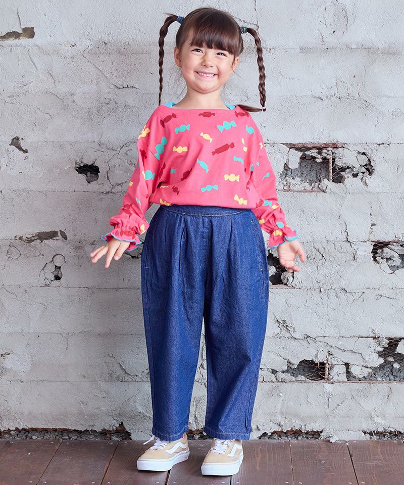 COTTON from U.S.A デニム3WAYフリルサロペット ｜ ボトムス ｜ 子供服
