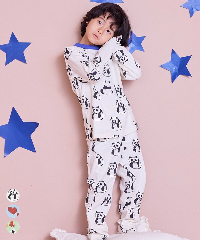 クレソンのホワイト 長袖パジャマセット 長袖パジャマ ｜ ルームウェア ｜ 子供服のセレクトショップ MARKEY'S