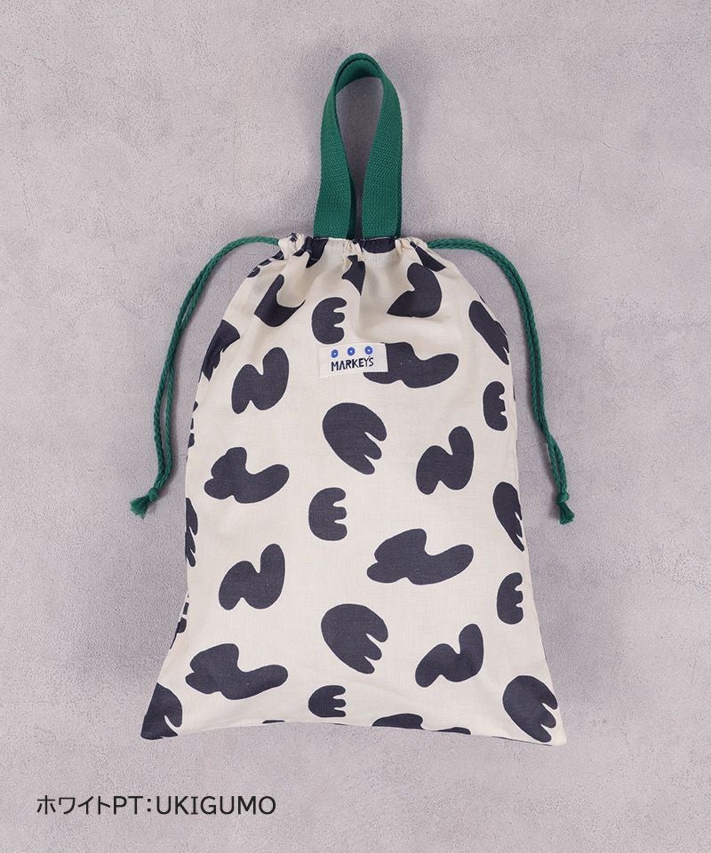 【ゆきんこ】/thoroughbredサラブレットネイビー/巾着Lサイズショル 総柄巾着 L ｜ ファッション雑貨 ｜ 子供服のセレクトショップ