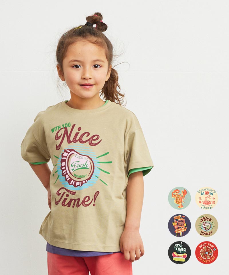 防汚加工プリント半袖Tシャツ ｜ トップス ｜ 子供服のセレクト