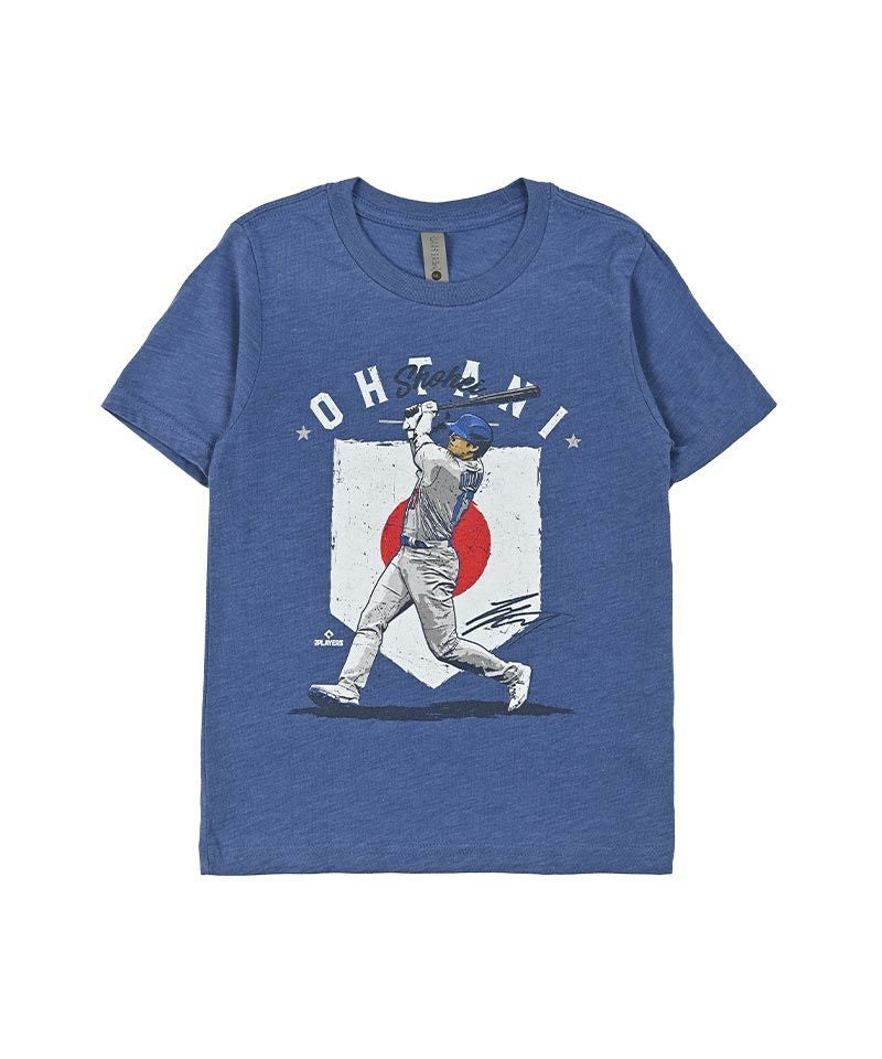 ショウヘイ・オタニ グラフィックTシャツ Shohei Ohtani Los Angeles D Cartoon WHT(120～150cm) ｜ トップス