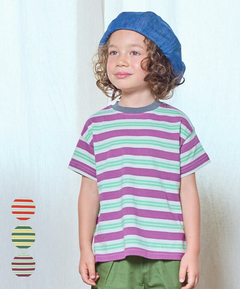 ボーダーカラーTシャツ ｜ トップス ｜ 子供服のセレクトショップ