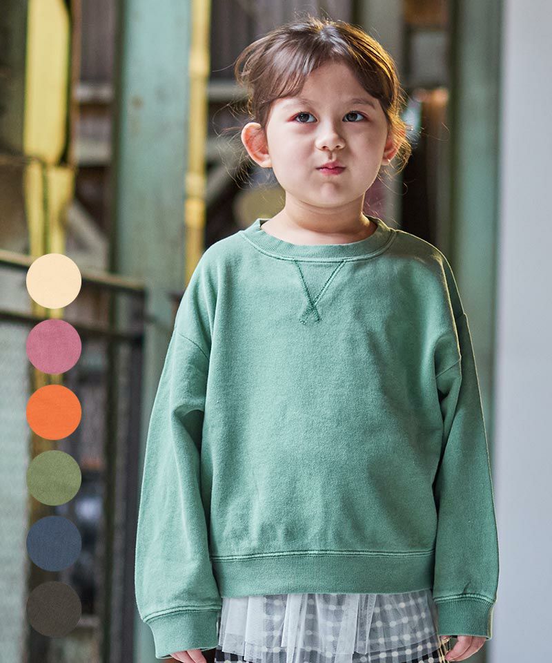 やま　janesmith  人気スウェット　カーキ OUTLET】ピグメントスウェット ｜ トップス ｜ 子供服のセレクト
