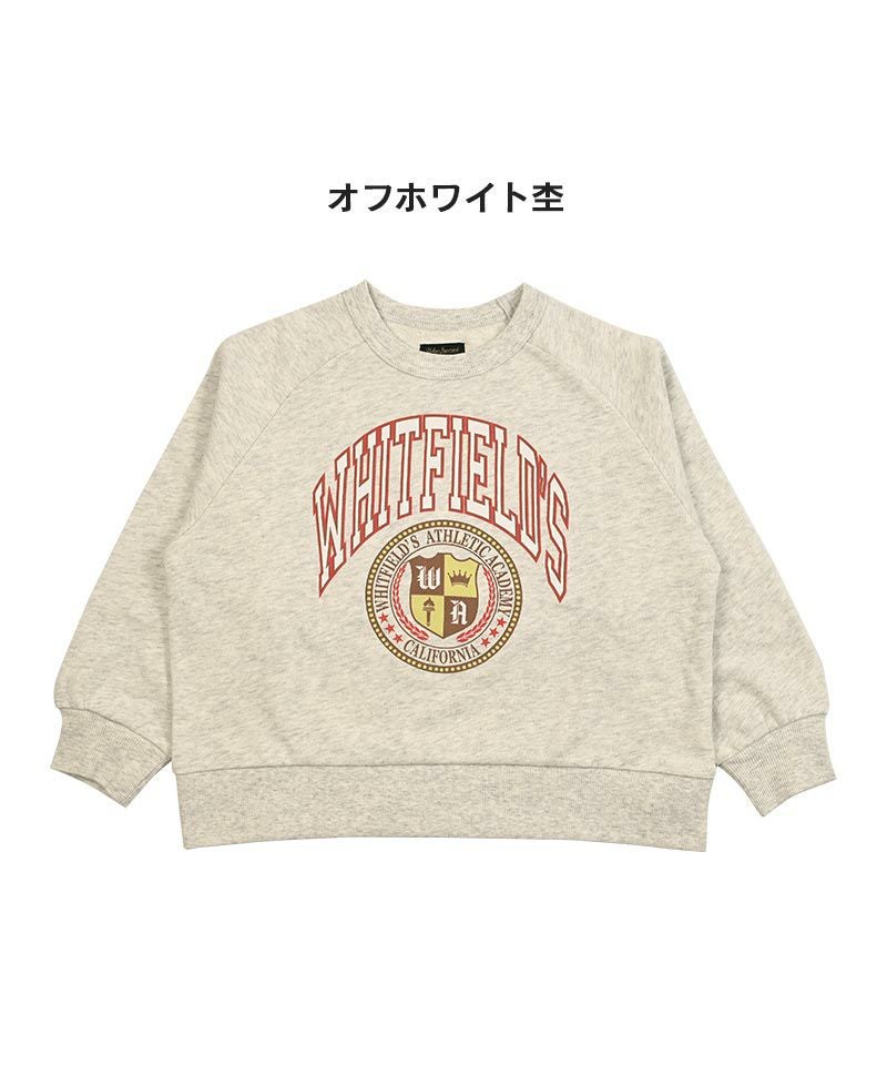 OUTLET】スウェード裏毛ラグランカレッジトレーナー ｜ トップス