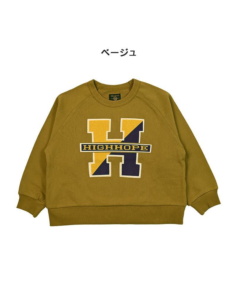 OUTLET】スウェード裏毛ラグランカレッジトレーナー ｜ トップス