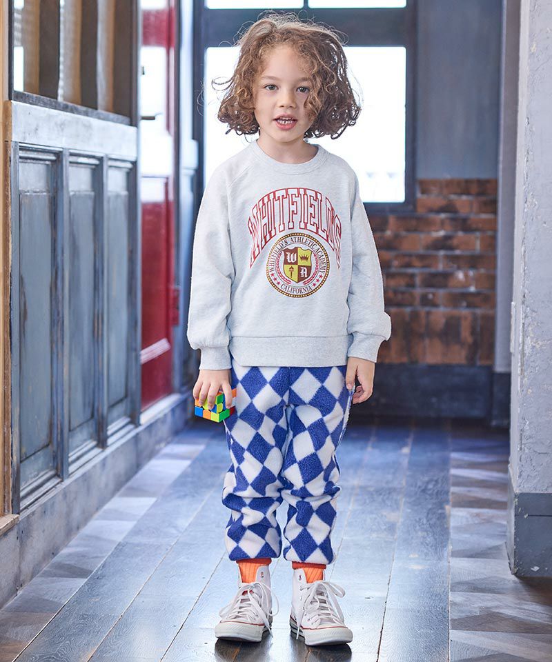 OUTLET】スウェード裏毛ラグランカレッジトレーナー ｜ トップス