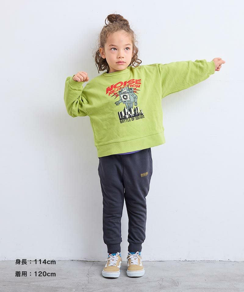 MARK & LONA 蛍光グリーン スウェット OUTLET】プリントクルーネックスウェット ｜ トップス ｜ 子供服の