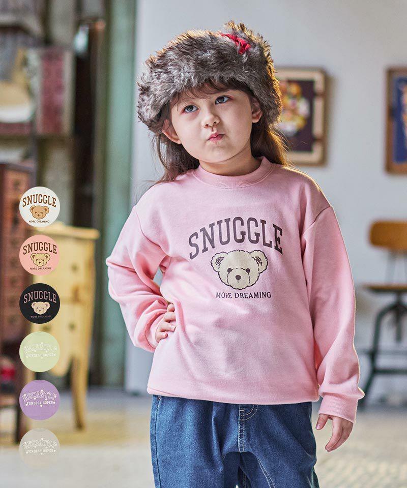 OUTLET】ガールズ裏毛プリントトレーナー／一部店舗限定 ｜ トップス