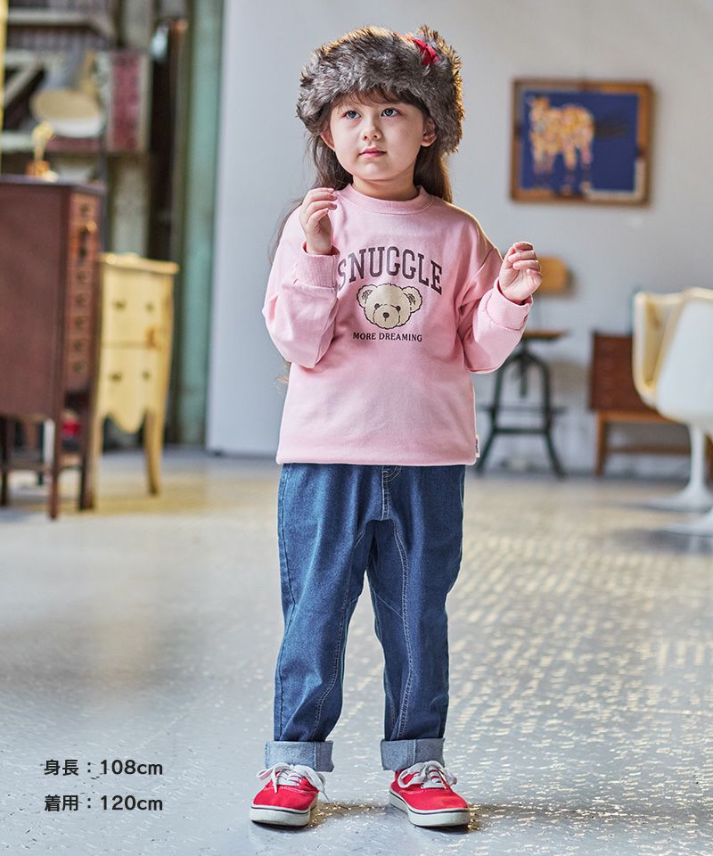 OUTLET】ガールズ裏毛プリントトレーナー／一部店舗限定 ｜ トップス