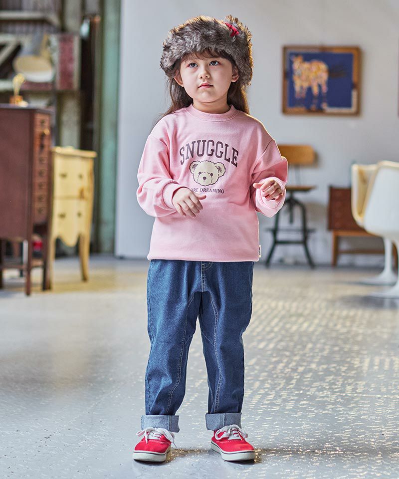 OUTLET】ガールズ裏毛プリントトレーナー／一部店舗限定 ｜ トップス