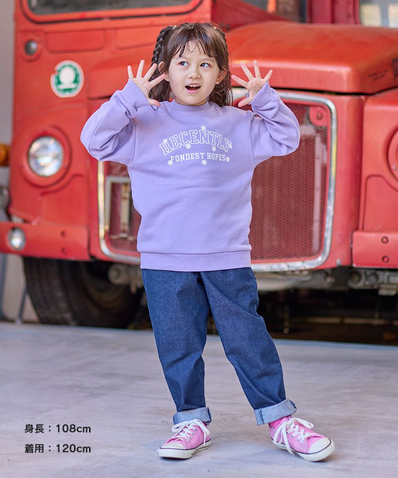 OUTLET】ガールズ裏毛プリントトレーナー／一部店舗限定 ｜ トップス