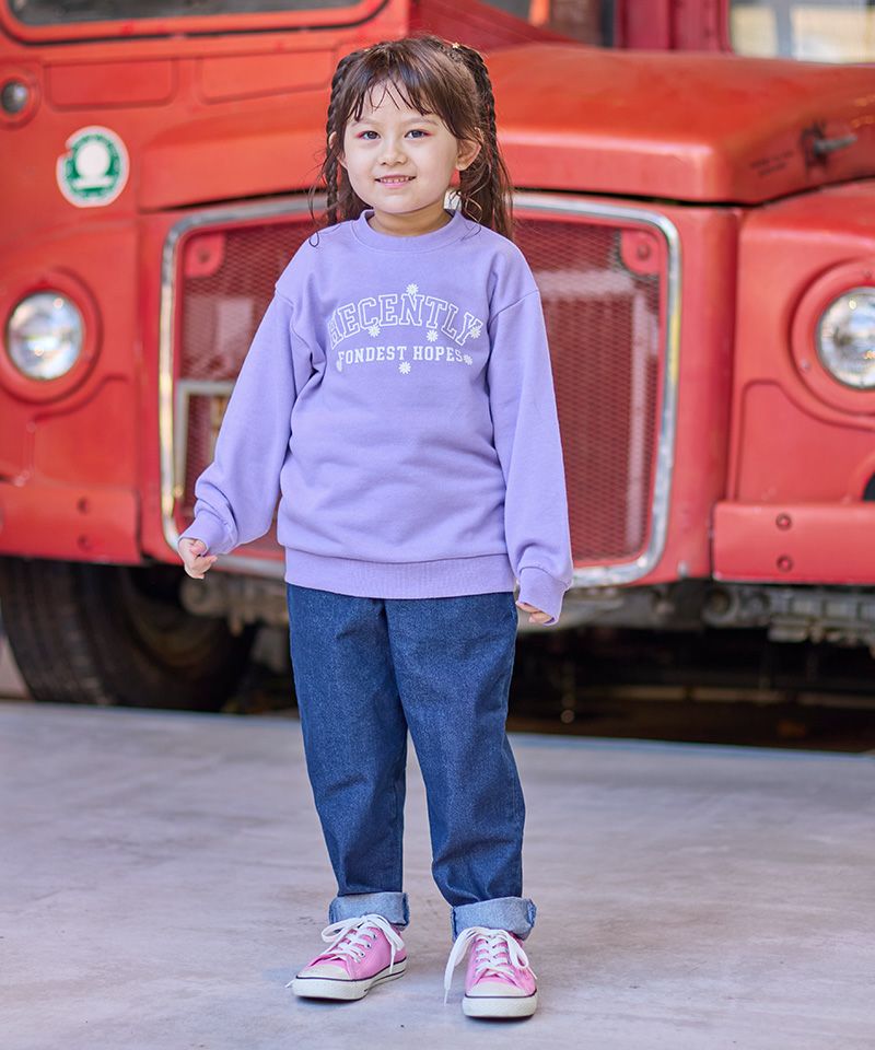 OUTLET】ガールズ裏毛プリントトレーナー／一部店舗限定 ｜ トップス