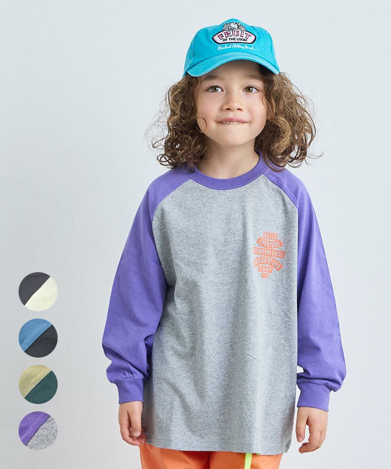OUTLET】ゼンゴプリントラグランロンティー ｜ トップス ｜ 子供服の