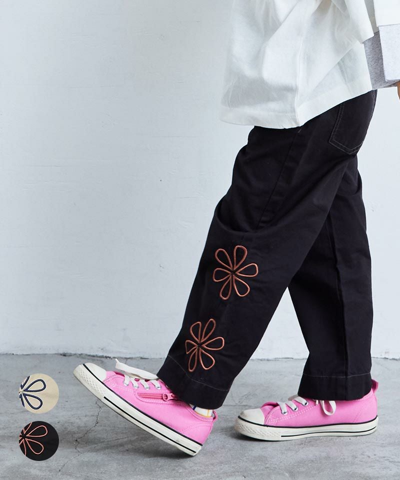 ツイルフラワーカットバギーパンツ ｜ ボトムス ｜ 子供服のセレクト