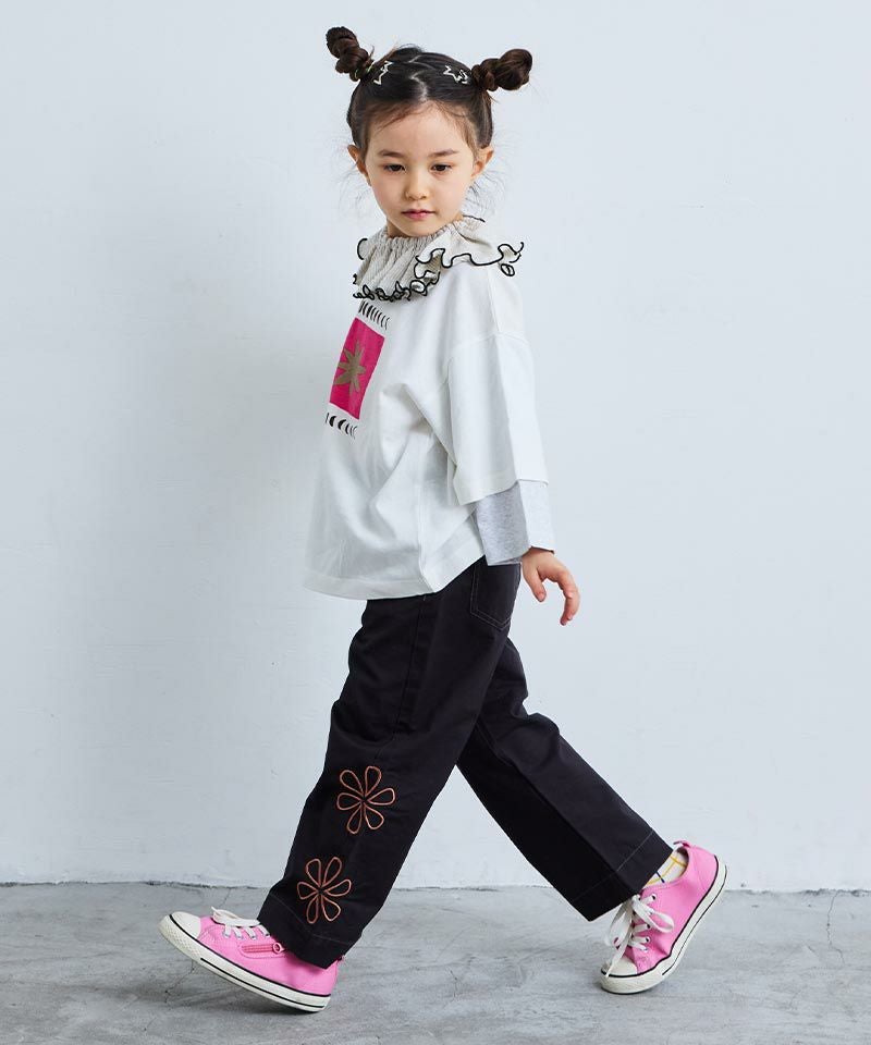 ツイルフラワーカットバギーパンツ ｜ ボトムス ｜ 子供服のセレクト