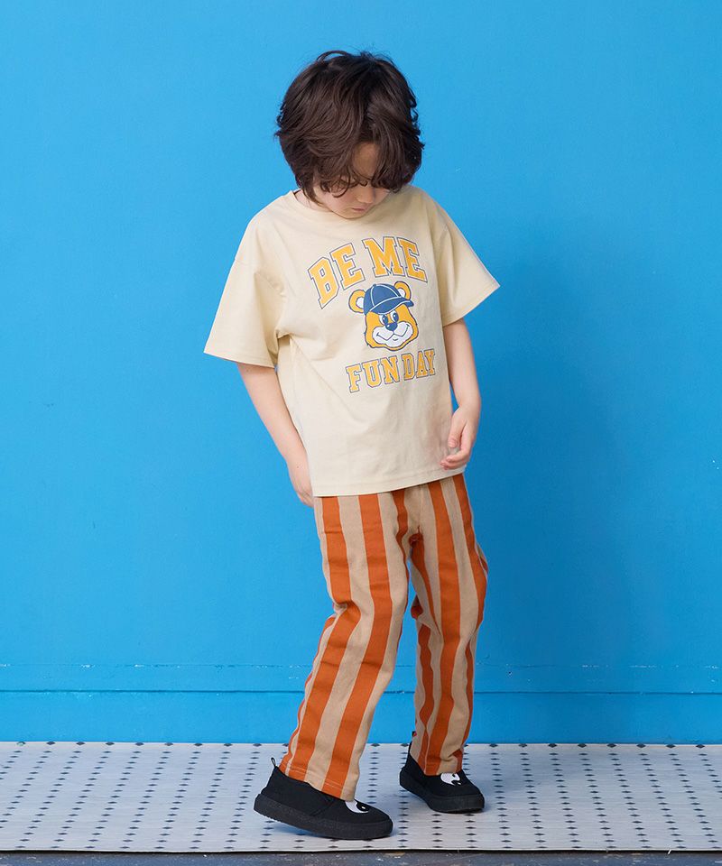 DECEMBER MAY ブルーオレンジ ストライプパンツ L GW SALE】【OUTLET】ミニウラケストライプロングパンツ ｜ ボトムス