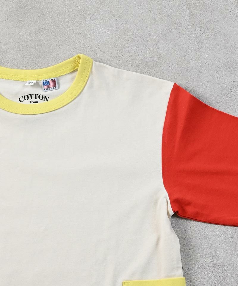 OUTLET】COTTON from U.S.Aサイドポケットロンティー ｜ トップス