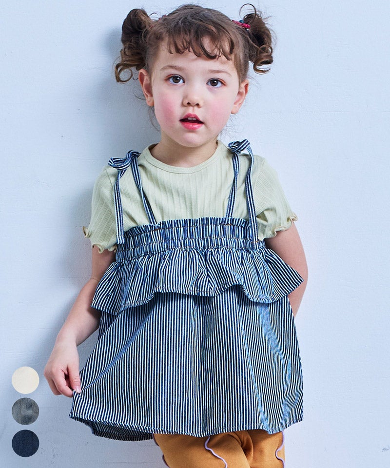 COTTON from U.S.A】デニムキャミチュニック ｜ トップス ｜ 子供服の