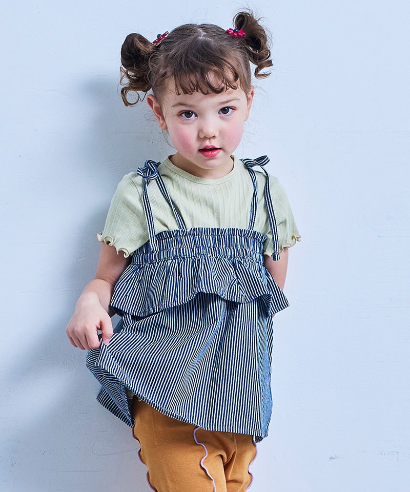 COTTON from U.S.A】デニムキャミチュニック ｜ トップス ｜ 子供服の