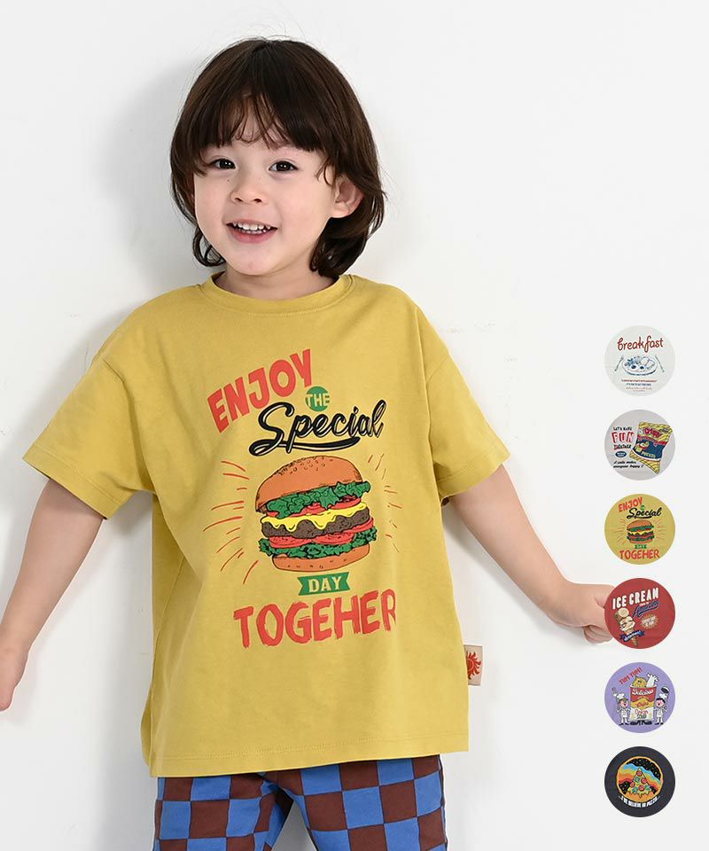 TIME SALE】防汚加工プリント半袖Tシャツ ｜ トップス ｜ 子供服の