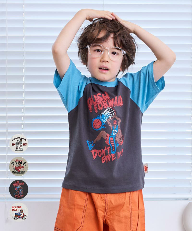 OUTLET】防汚加工ラグランプリントTシャツ ｜ トップス ｜ 子供服の