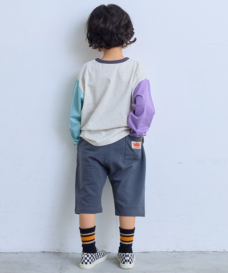 TIME SALE】【防汚加工】サルエルストレッチショートパンツ