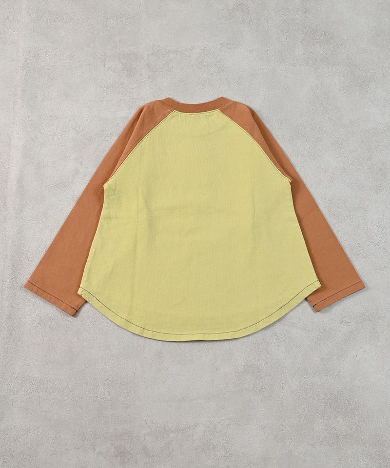 OUTLET】甘編み天竺ラグランプリントロンティー ｜ トップス ｜ 子供服