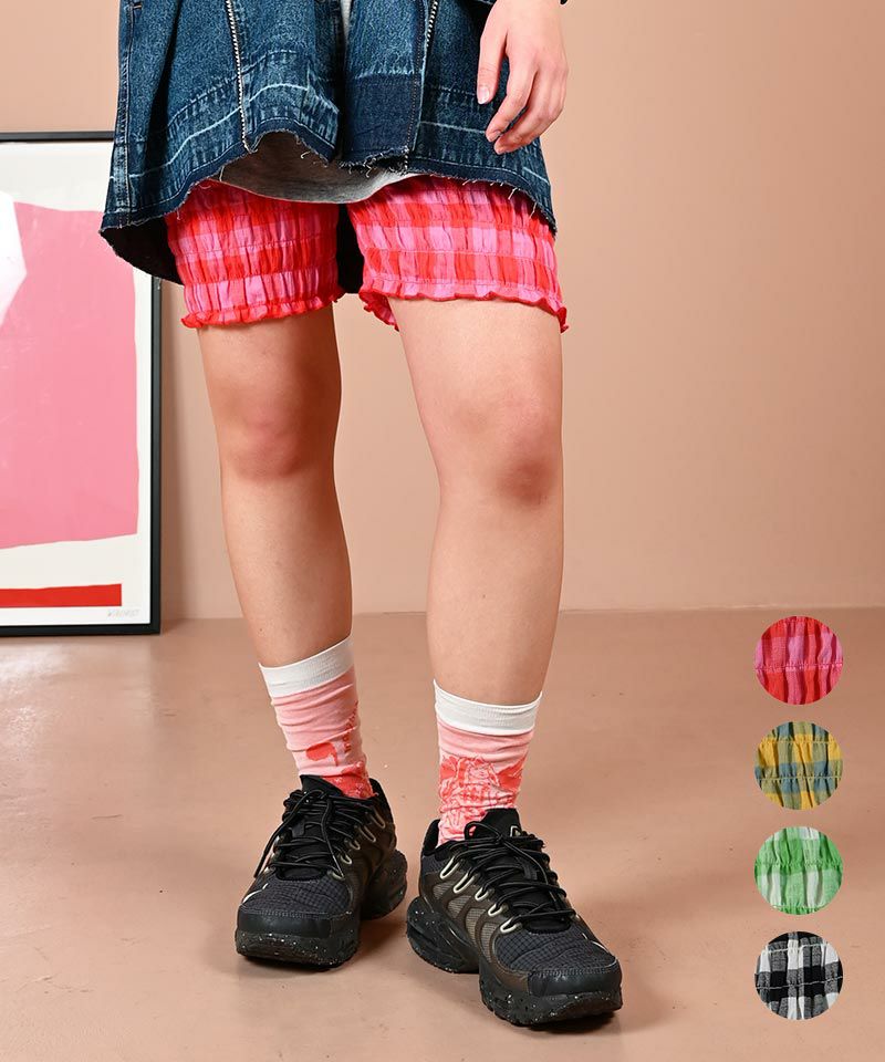 ギンガムシャーリングショートパンツ(160cm) ｜ ボトムス ｜ 子供服の