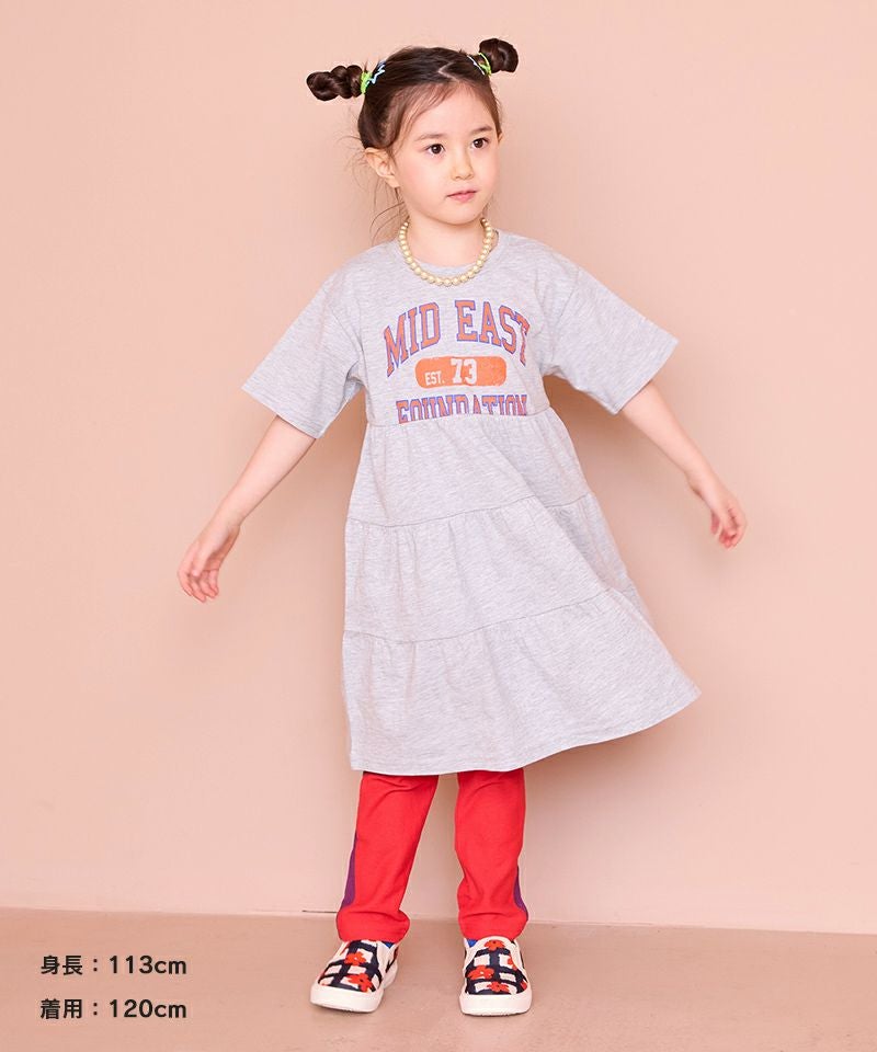 子供用品 キッズ用品 子供服 OUTLET】COTTON from U.S.A ティア－ドハンソデワンピース