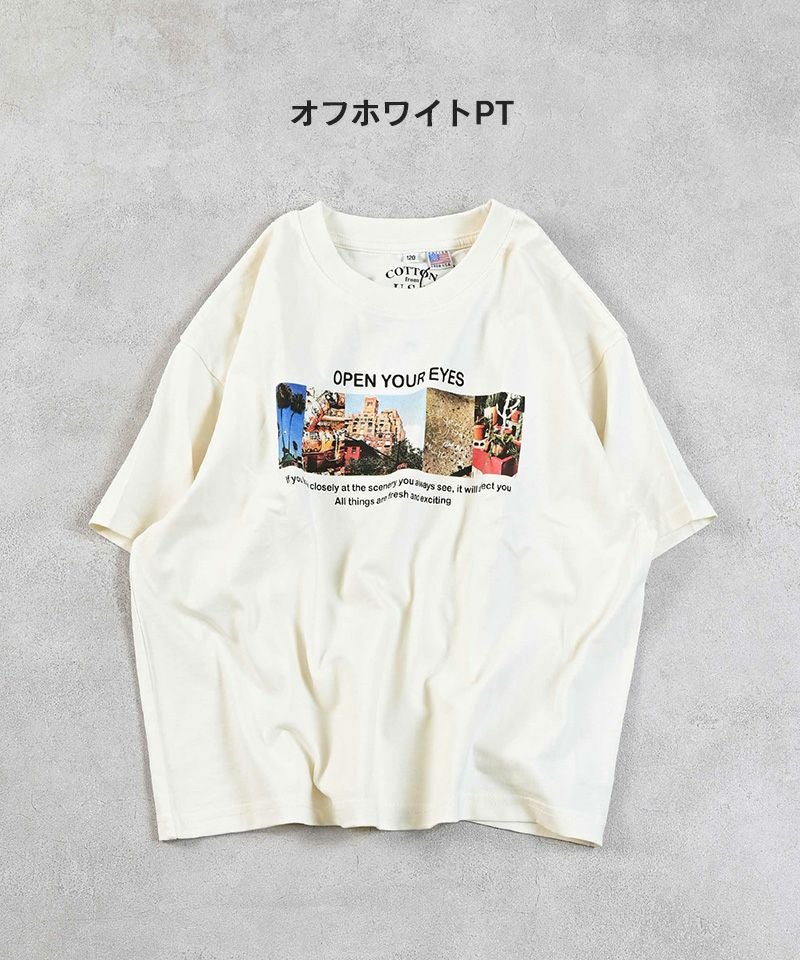 OUTLET】COTTON from U.S.A ビッグシルエットフォトプリントTシャツ