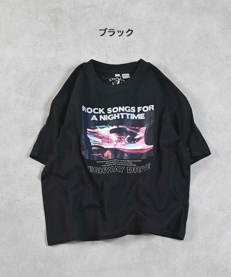 OUTLET】COTTON from U.S.A ビッグシルエットフォトプリントTシャツ