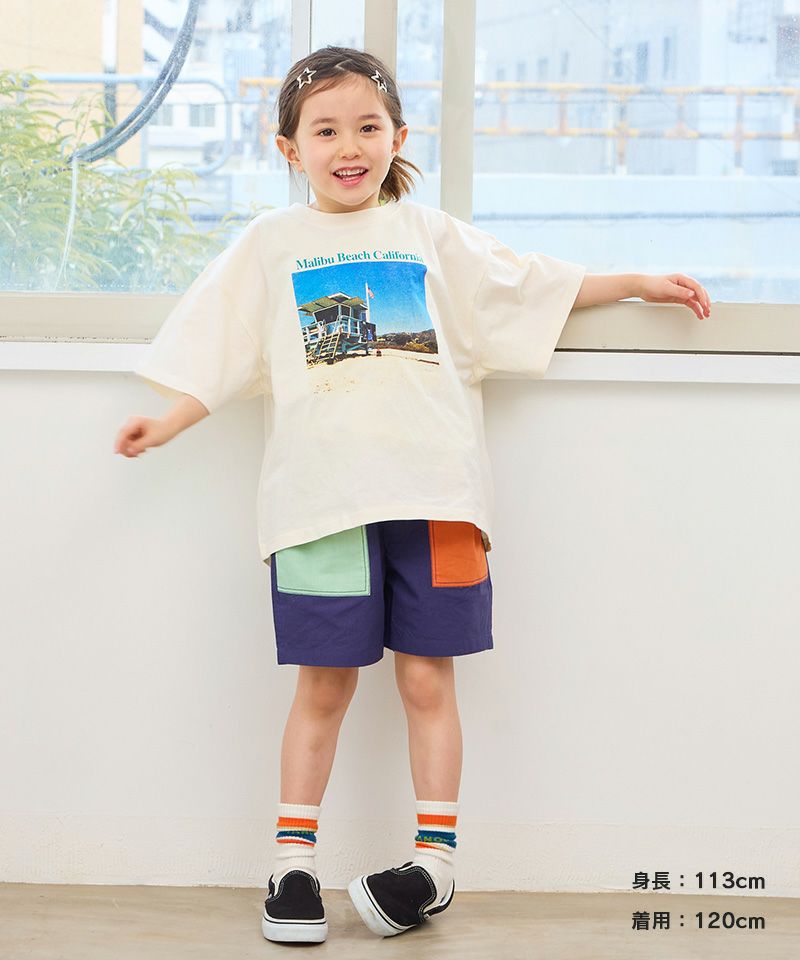 COTTON from U.S.A ビッグシルエットフォトプリントTシャツ