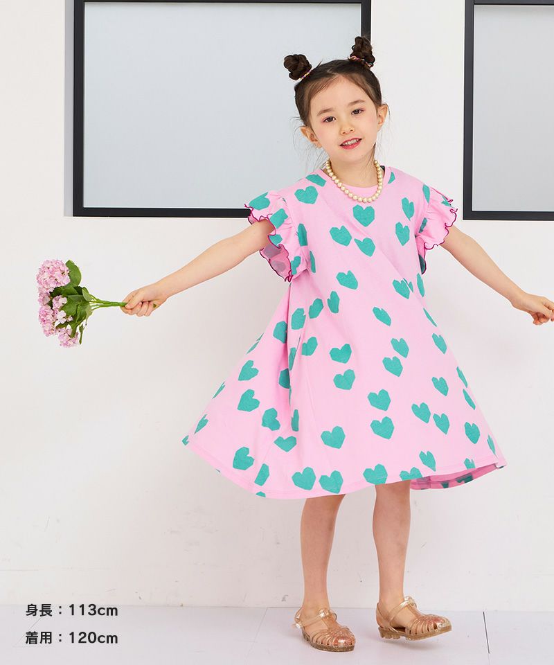 OUTLET】ソウガラフリルショルダーワンピース ｜ ワンピース ｜ 子供服