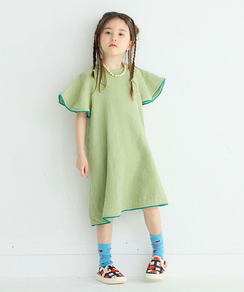 ダブルガーゼベルスリーブワンピース ｜ ワンピース ｜ 子供服の
