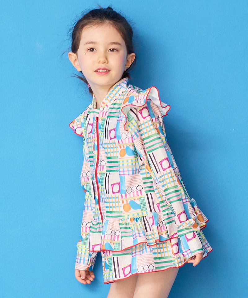 girl'sZIPラッシュガード ｜ 水着・プールグッズ ｜ 子供服のセレクト