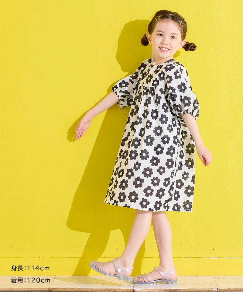 バーバリー　ハート　半袖ワンピース　チュニック　12m 80cm OUTLET】HH25ハナガラワンピース【Hungry Heart】 ｜ ワンピース