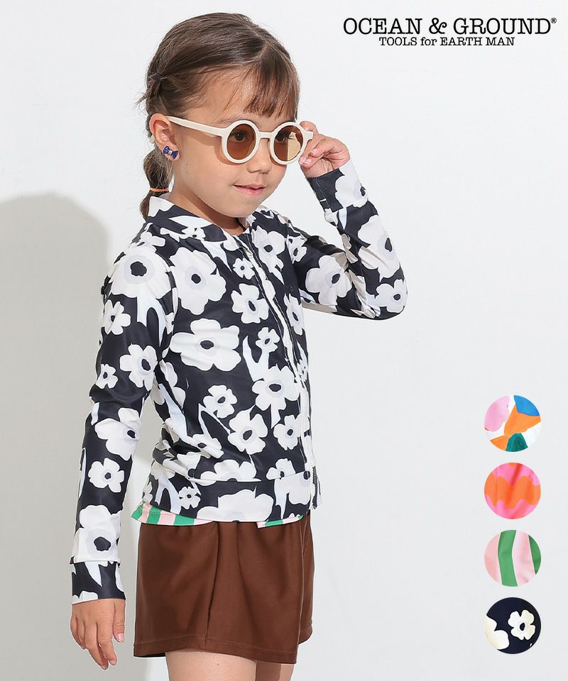 GIRL'SソウガラZIPラッシュガード ｜ 水着・プールグッズ ｜ 子供服の