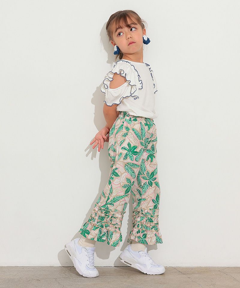 OUTLET】フリルオープンショルダーTシャツ ｜ トップス ｜ 子供服の